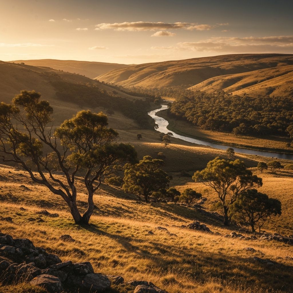 A serene natural landscape with peaceful atmosphere representing mindful living and inner peace