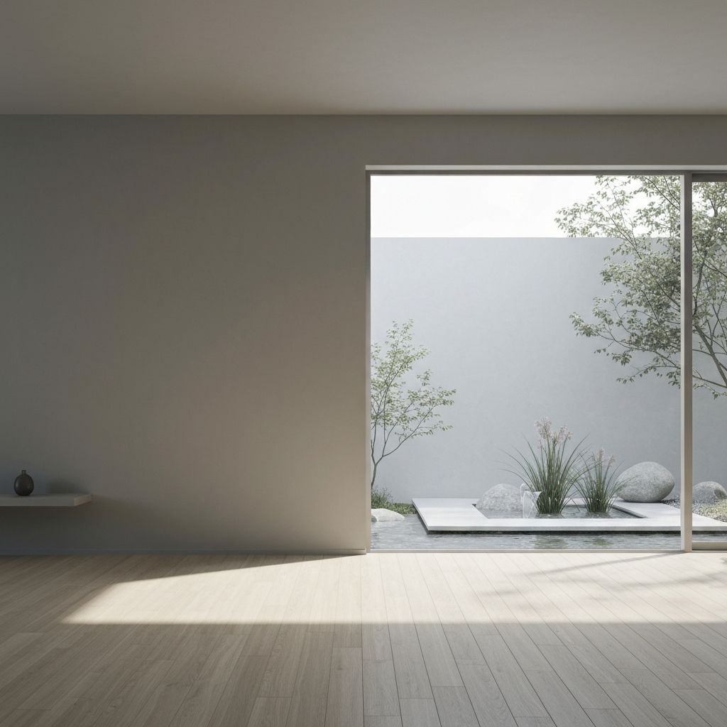 A calm peaceful interior space with natural lighting representing a space for reflection